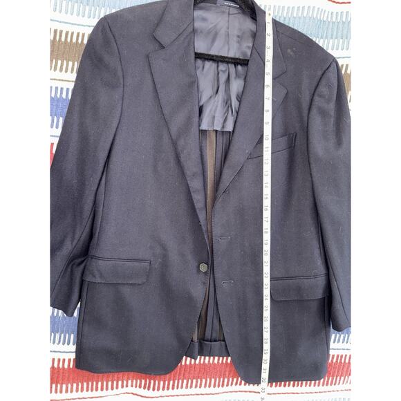 Ermenegildo Zegna Traveller Micronsphere Wool Navy Blue Suit Jacket US 42R EU 56 - Picture 10 of 11